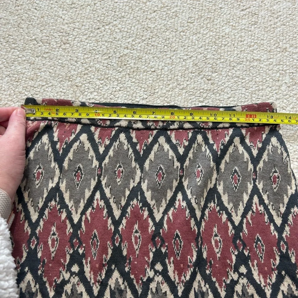 Peruvian Connection Pima Cotton Knit Skirt geometric ikat pattern Size Small - Picture 11 of 13